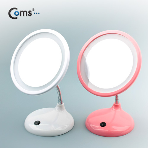 Coms USB램프(확대거울), USB전원, Pink