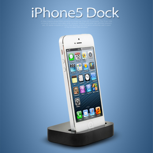 Coms iOS 스마트폰5 도킹스테이션 Black