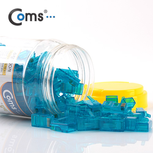 Coms 플러그(RJ45) 8P8C/COMS통,파랑 100EA
