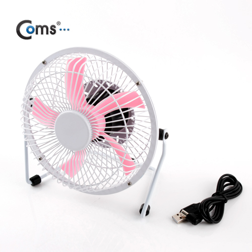 Coms USB 선풍기 (상하조절/리튬충전식),Metal White/대형-20cm