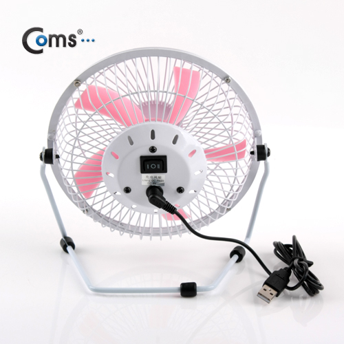 Coms USB 선풍기 (상하조절/리튬충전식),Metal White/대형-20cm