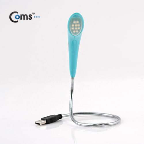 Coms USB램프, 라인형, 10LED/sky blue (터치전원)