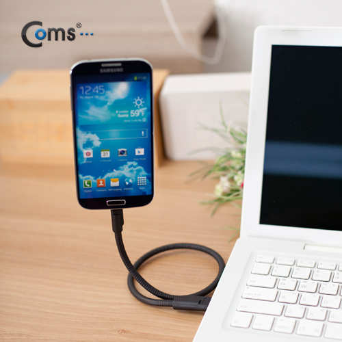 Coms USB/Micro USB(B) 케이블, Flexible형 (45cm/Metal형)/플렉시블