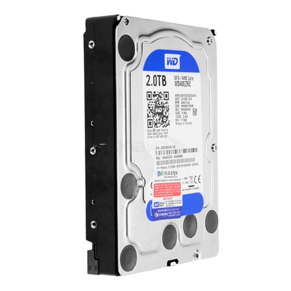 웨스턴디지털 2TB 하드 디스크 3.5 / WD 2TB BLUE WD20EZRZ (SATA3/5400/64M) HDD