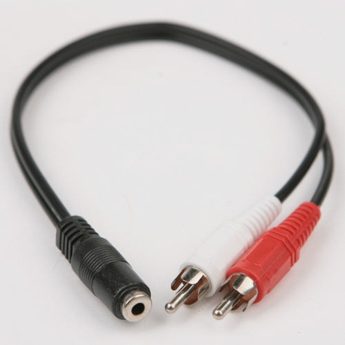 Coms 스테레오/RCA(2선)케이블/10cm/ST (F)/Stereo