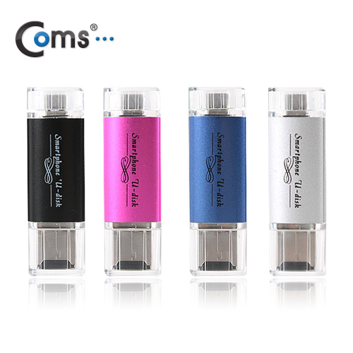 Coms 스마트폰 OTG USB 카드리더기, PINK (Micro SD 메모리지원)