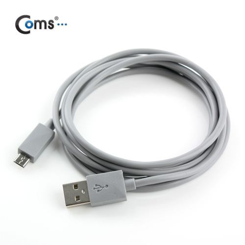 Coms USB/Micro USB(B) 케이블(color) 1.5M, Gray