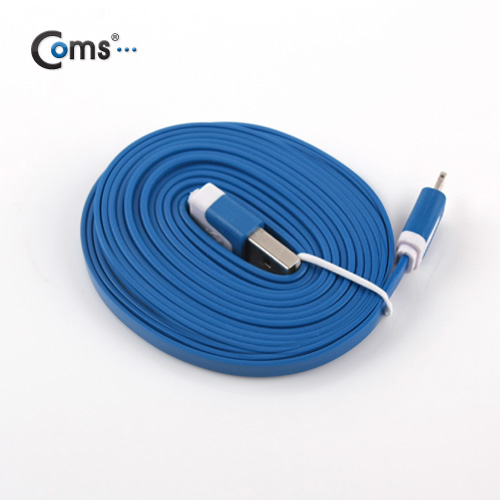 Coms iOS 8핀/8Pin 플랫 케이블 Blue, 2M
