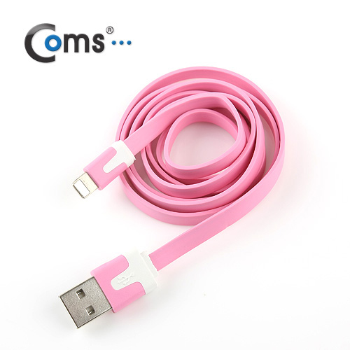 Coms iOS 8핀/8Pin 플랫 케이블 Pink