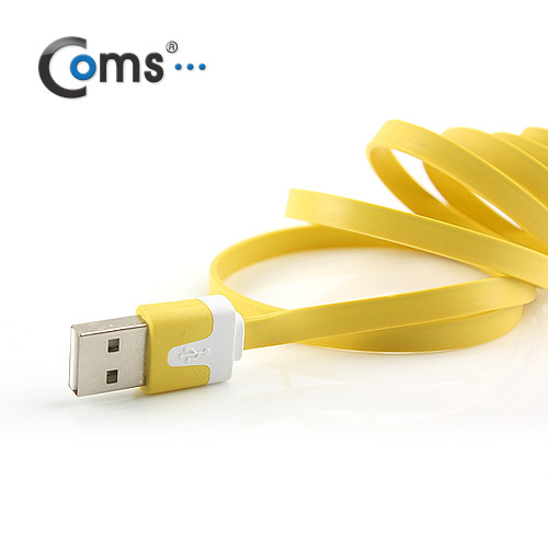 Coms iOS 8핀/8Pin 플랫 케이블 Yellow