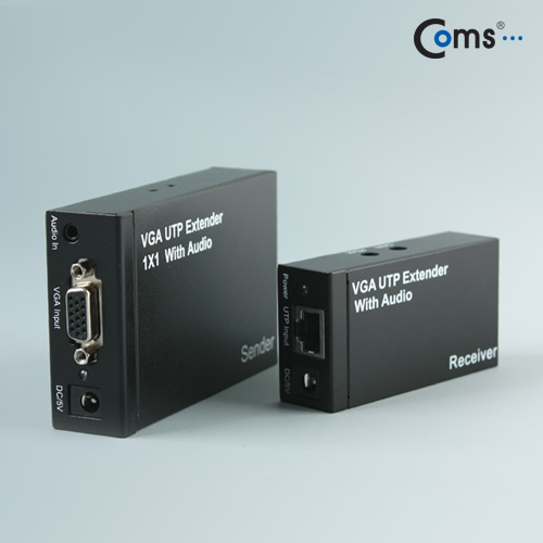 Coms VGA 리피터/RJ45 1회선, TX/RX set,1920x1200,최대 300M