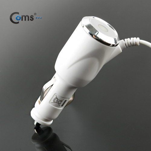 Coms IOS 8Pin (8핀) 스마트폰 5 차량용 케이블, 스프링, 5V/2.1A