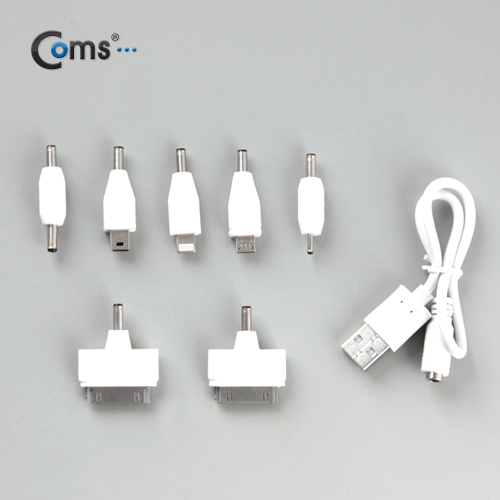 Coms USB 전원 케이블(멀티용), 7 in 1 (애플/갤탭/Micro/Mini/DC)
