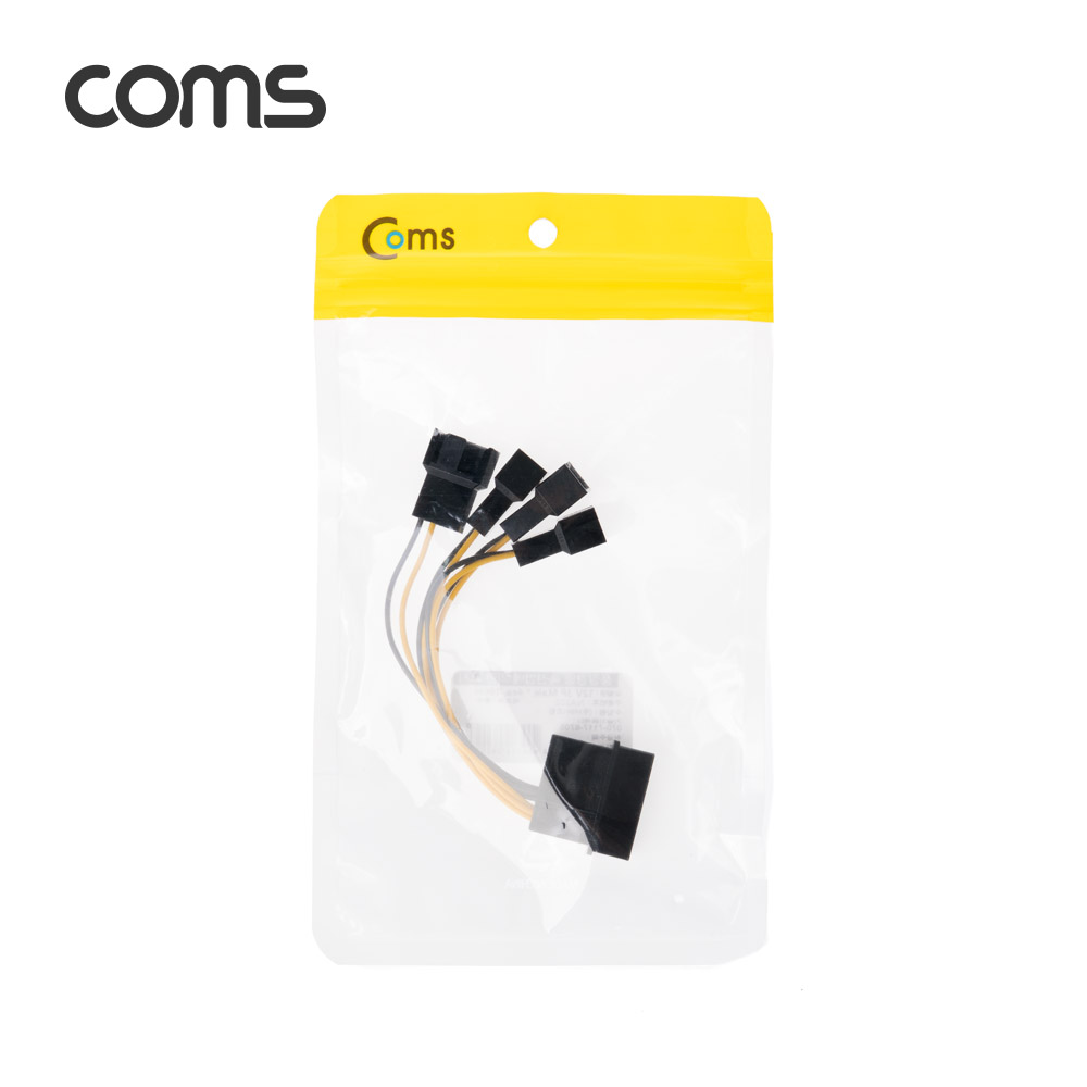 Coms 쿨러 케이블 4P x 4ea (멀티형) / 3P 호환형