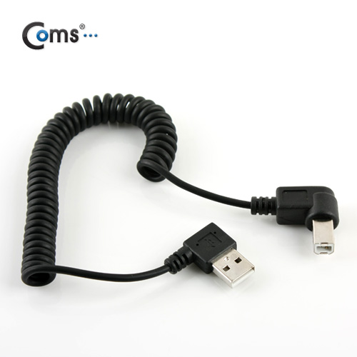Coms USB 2.0 케이블(USB-A to USB-B) 꺾임/스프링(30cm ~ 1M)