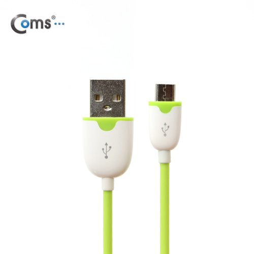 Coms USB/Micro USB(B) 케이블(스프링), Green