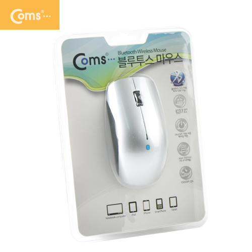 Coms 블루투스 마우스  BM-700 1000 DPI, 실버