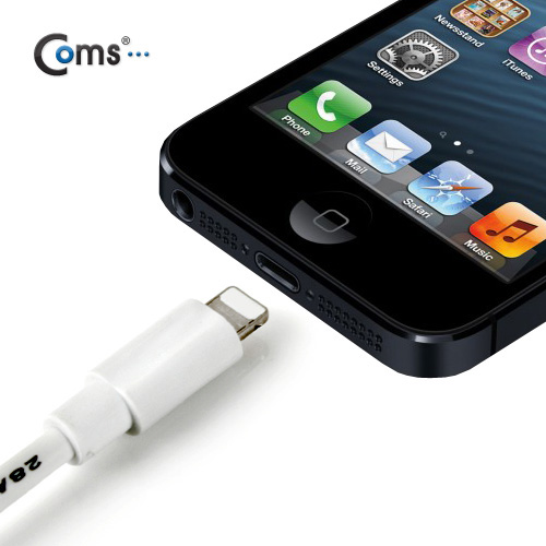 Coms IOS 8Pin (8핀) 스마트폰 5 케이블(4.5mm 두께), 3M
