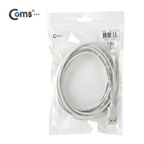 Coms IOS 8Pin (8핀) 스마트폰 5 케이블(4.5mm 두께), 3M