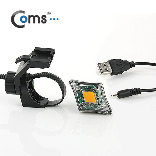 Coms 자전거 안전 점멸기, USB 충전/Green Light /LED