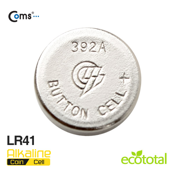 Coms 골든파워(GP)코인전지(LR41),알카라인 1.5v,1세트(10알),카드형포장