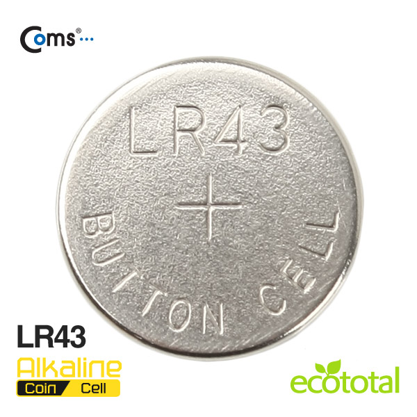Coms 골든파워(GP) 코인전지(LR43),알카라인 1.5v,1Set(10알)카드형포장