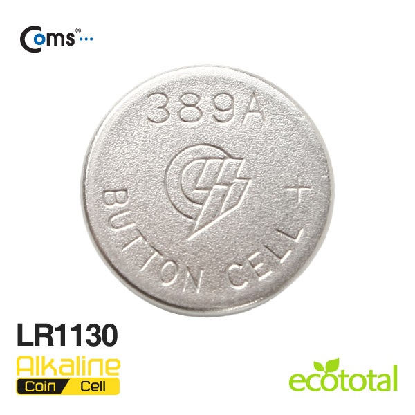 Coms 골든파워(GP)코인전지(LR1130),알카라인1.5v,카드형포장,1박스(250알)