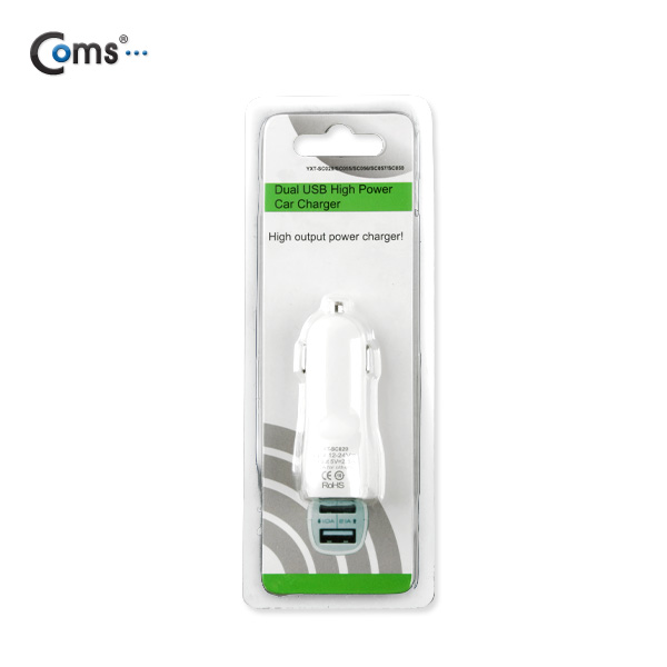 Coms USB 전원(DC 시가잭), WHITE, USB 2P(2.1A/1A) / 시거잭