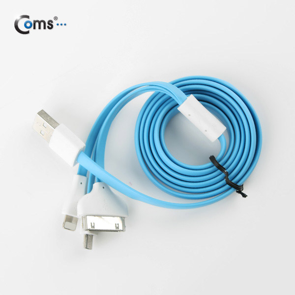 Coms 3 in 1 멀티 케이블(Flat), 1M/Blue