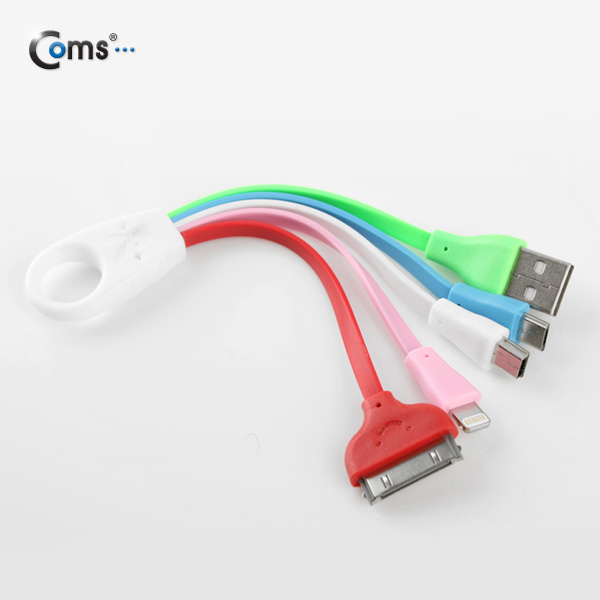 Coms iOS 스마트폰 5 케이블(4 in 1), LED/컬러별/8핀