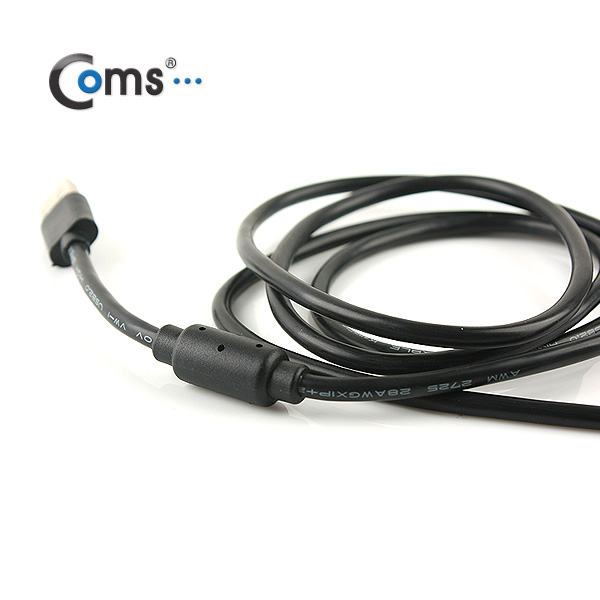 Coms USB/Micro USB(B) 케이블(충전/데이터/Box),블랙, 1.5M