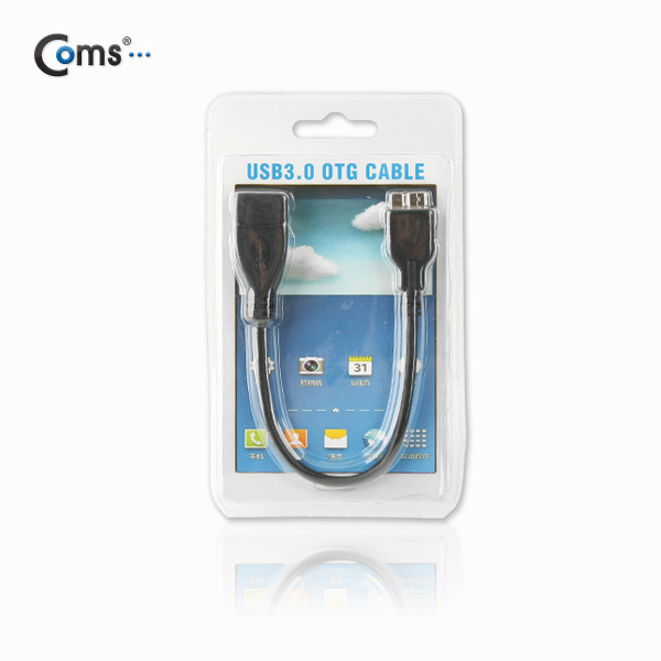 Coms USB 3.0 OTG 케이블 (Micro M/F), Black