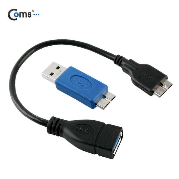 Coms 갤럭시노트3 OTG 케이블, Black