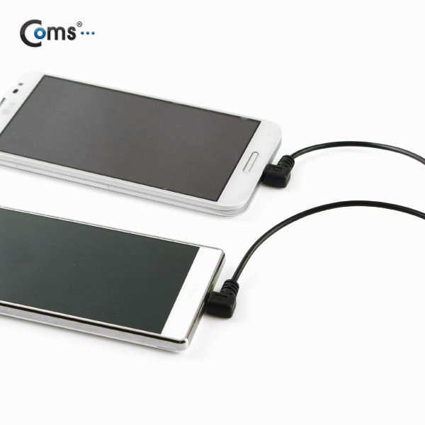 Coms Micro USB 전원 분배기, Black/꺾임형(꺽임)