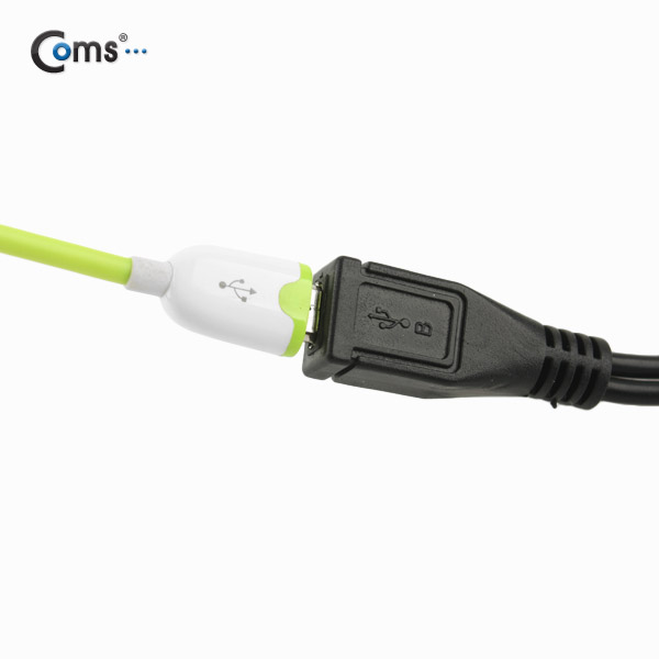 Coms Micro USB 전원 분배기, Black/꺾임형