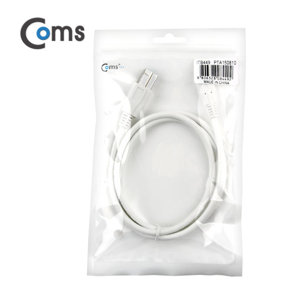Coms USB 3.1 케이블(USB 3.0 변환)- B(M)/C(M), 1M/White, Type C(M)/ 3.0 B(M)