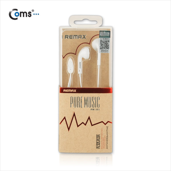 Coms 이어폰 (RM-303), White