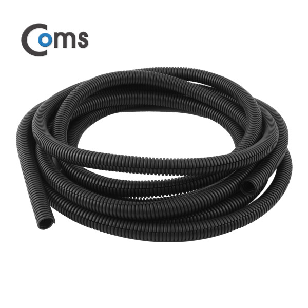 Coms 케이블 정리용 주름관 (너비: 13mm/길이: 5M/Black)