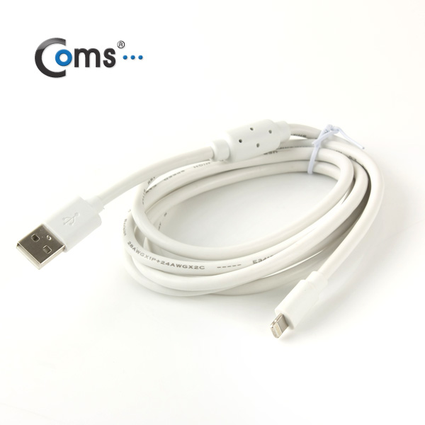 Coms iOS 스마트폰 5 케이블(고급형/Box), 1.5M/8핀/충전/데이터