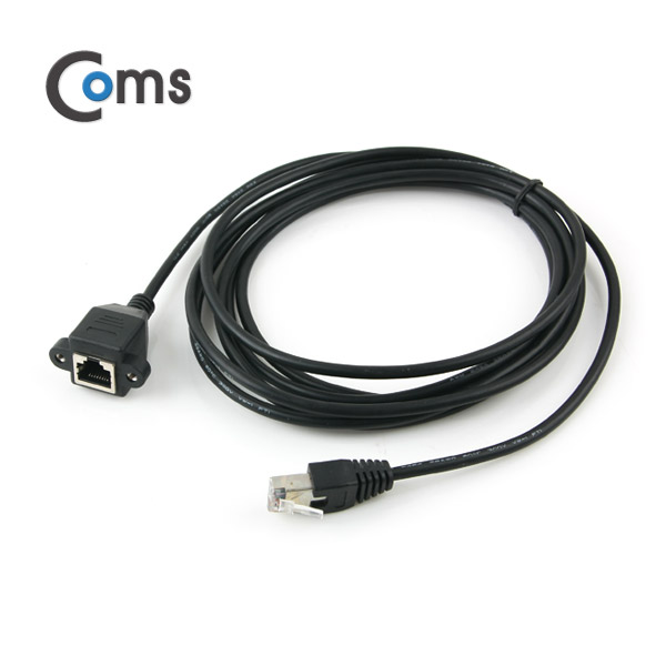 Coms RJ45 포트 연장(MF) 3M (브라켓 연결용/판넬형)
