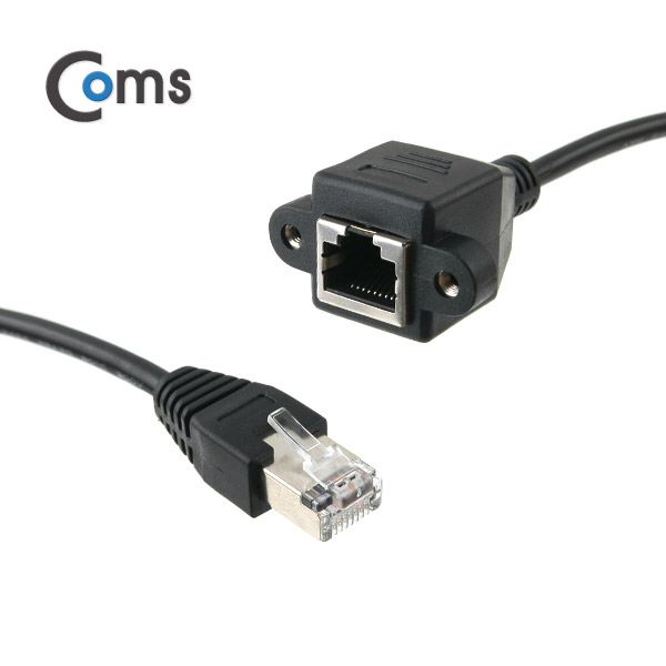 Coms RJ45 포트 연장(MF) 3M (브라켓 연결용/판넬형)
