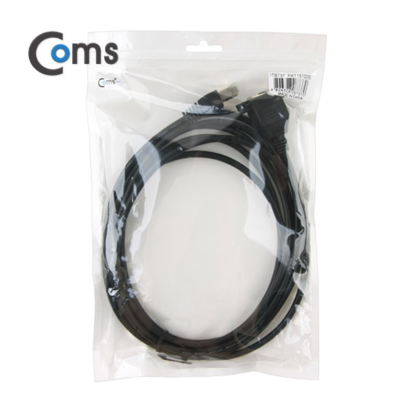 Coms RJ45 포트 연장(MF) 3M (브라켓 연결용/판넬형)