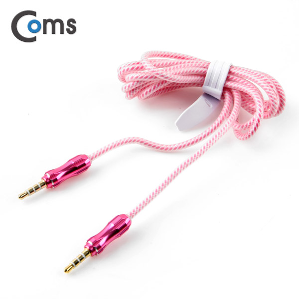 Coms 스테레오 케이블 (Snake/3.5/4극) 1M, Pink/Stereo