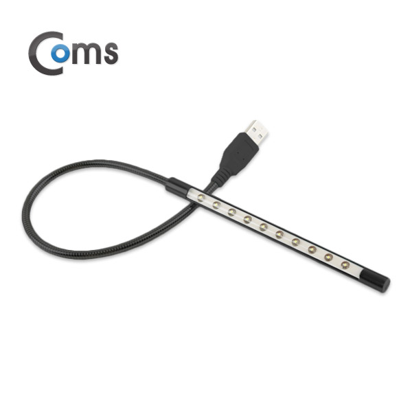 Coms USB 램프(라인/막대형) 10LED/터치(on/off) Black