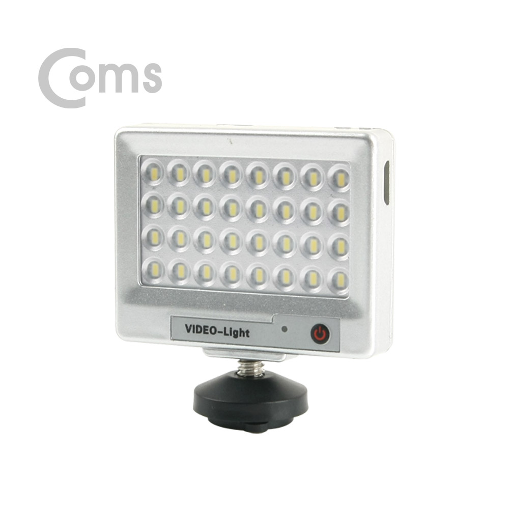 Coms 모바일/DSLR LED 플래시라이트(사진 촬영) S60, 32LED,소형 / 실버
