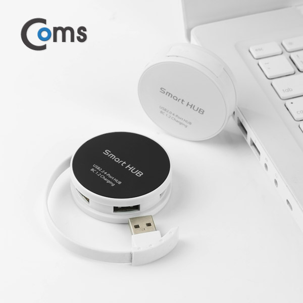 Coms USB 2.0 (4P/무전원/원형) 검정, 충전용