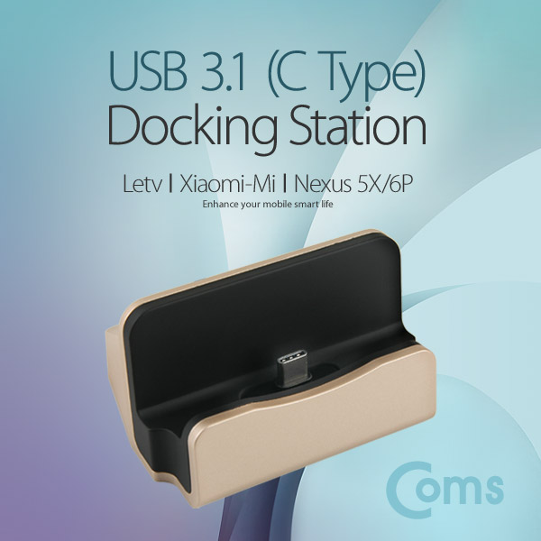 Coms USB 3.1(Type C) 도킹스테이션 Gold, 충전/데이터