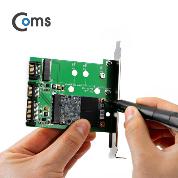 Coms SATA 변환 카드(mSATA+M.2 to SATA*2), PC 브라켓