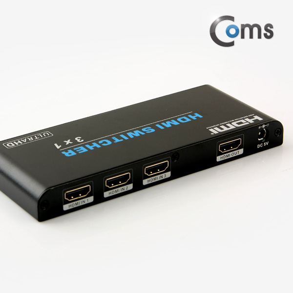 Coms HDMI 선택기 (3:1) 2.0 지원 4K2K (60Hz), 리모콘