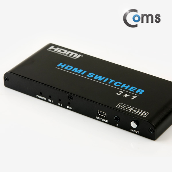 Coms HDMI 선택기 (3:1) 2.0 지원 4K2K (60Hz), 리모콘